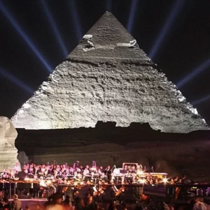 Giza Pyramids Sound & Light Show At Night